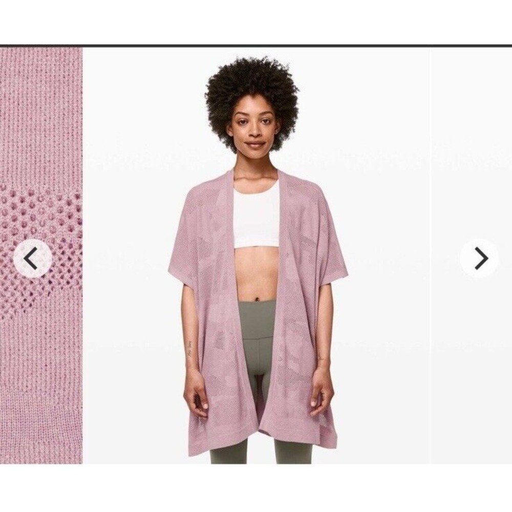 Lululemon Wrap Poncho Cardigan OS NWT Open Front Dusty Mauve Purple
